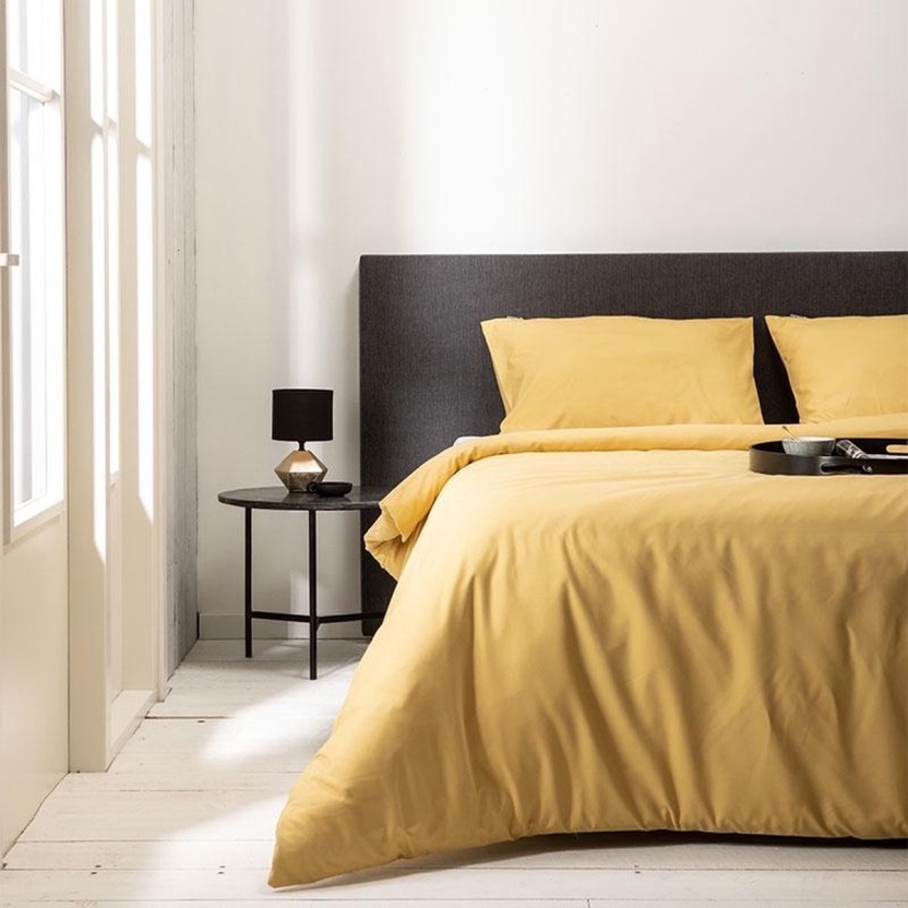 Fresh & Co okergele hotelset dekbedovertrekken - 200x220cm - Afbeelding 2