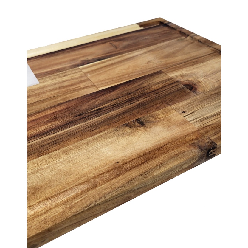 Acaciahouten snijplanken met metalen handvat 40x30cm - Afbeelding 9
