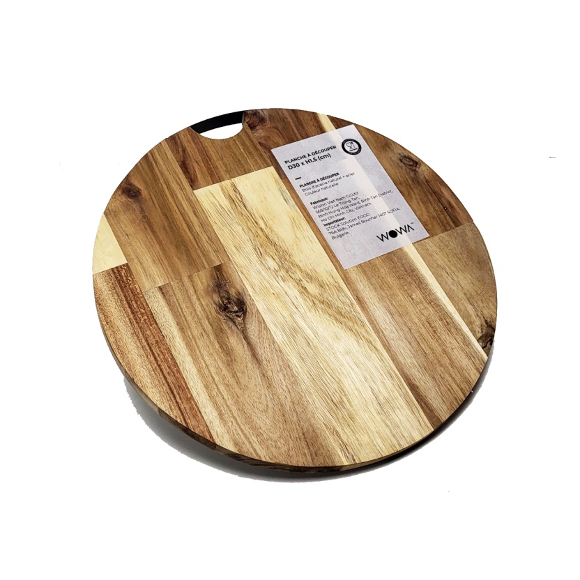 Acacia wooden cutting boards or serving boards with metal handle - Image 9
