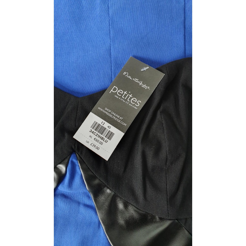 Blue Miss selfridge Petites bodycon dresses with mesh - Image 3