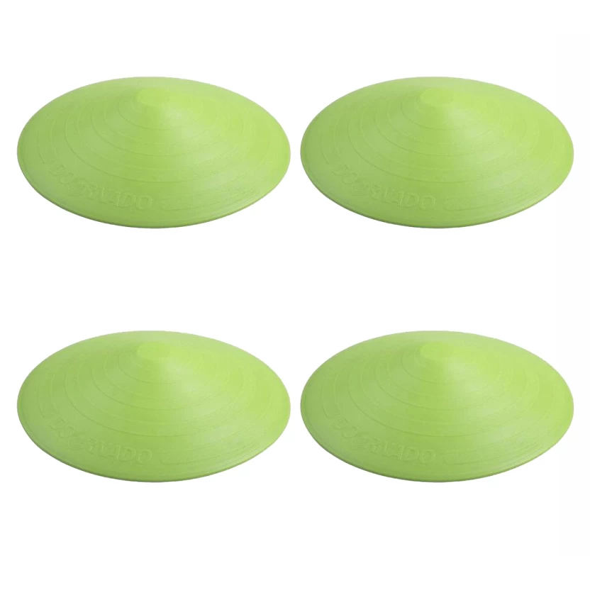 Set of 4 lime green Doornado universal doorstops