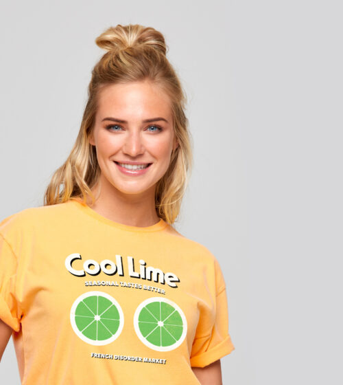 Gele French Disorder gewassen Cool Lime t-shirts voor dames - Afbeelding 2