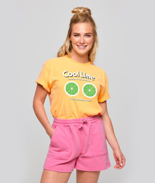 Gele French Disorder gewassen Cool Lime t-shirts voor dames
