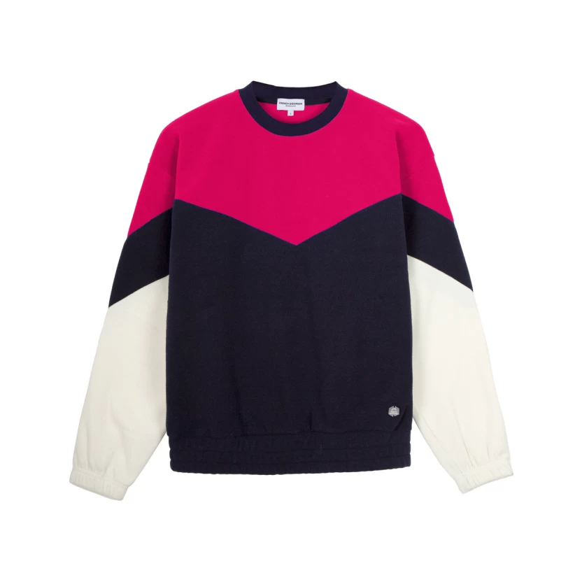 Fuchsia French Disorder mini Joan polar fleece sweaters for kids