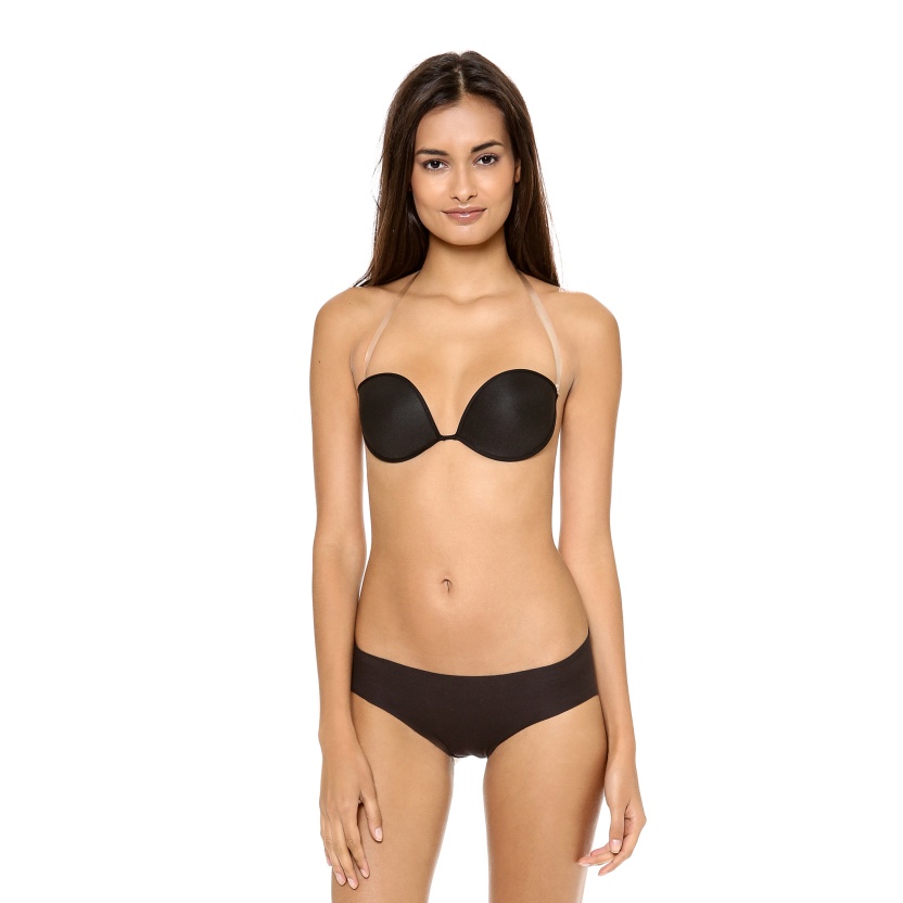 Zwarte The Natural zelfklevende strapless BH's