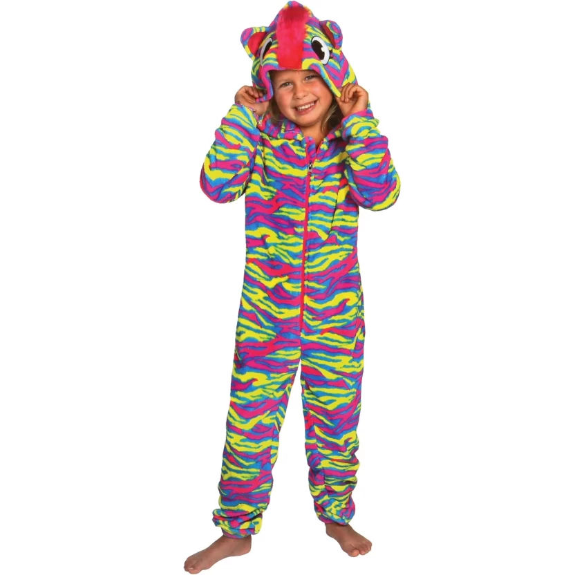 Multicolour polar fleece one piece costumes onesies for children