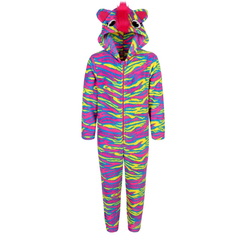 Multicolour polar fleece one piece kostuum onesies voor kinderen - Afbeelding 6