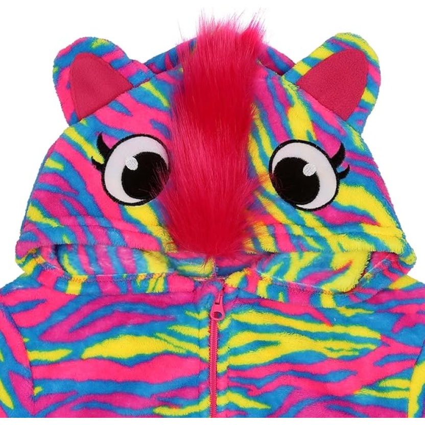 Multicolour polar fleece one piece kostuum onesies voor kinderen - Afbeelding 4