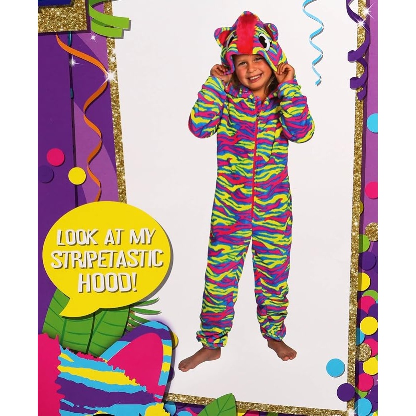 Multicolour polar fleece one piece kostuum onesies voor kinderen - Afbeelding 3
