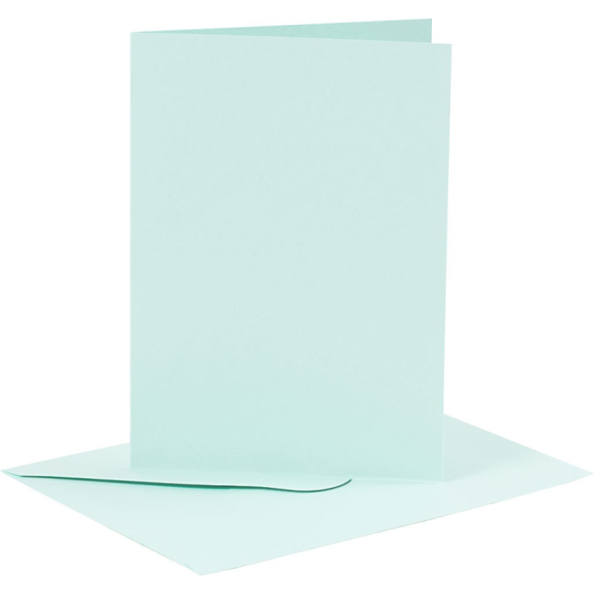 Various colours double cards with enveloppe - 15 pieces