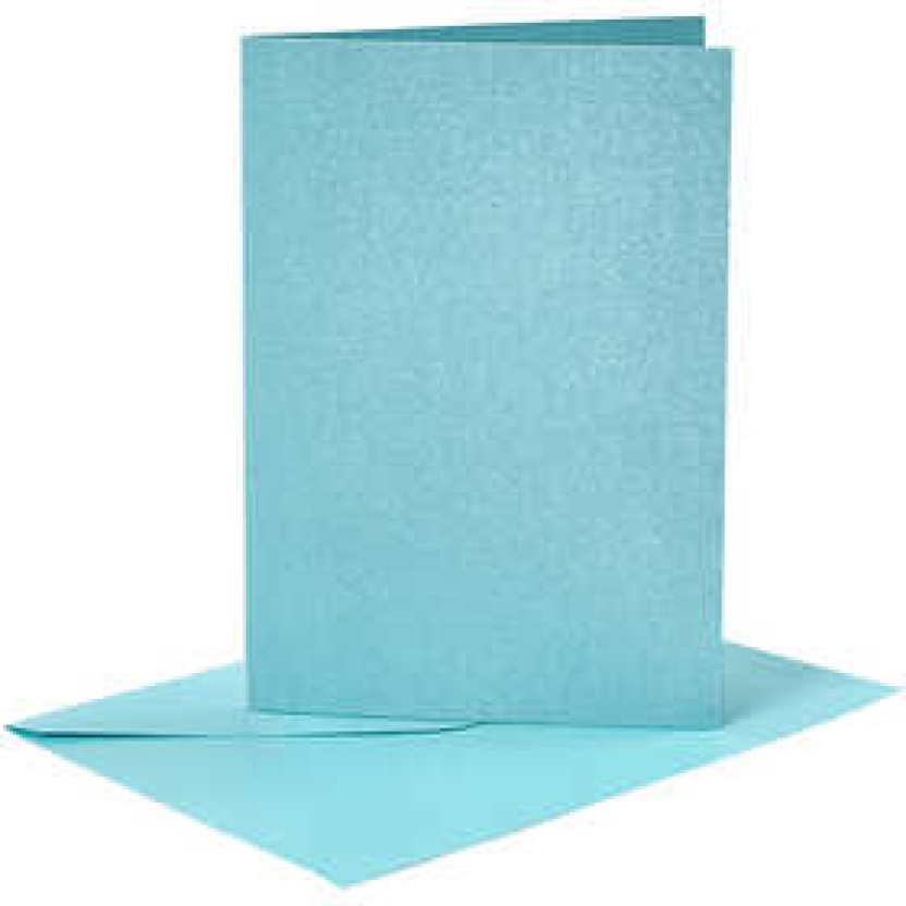 Various colours metallic double cards with enveloppe - 15 pieces packaging