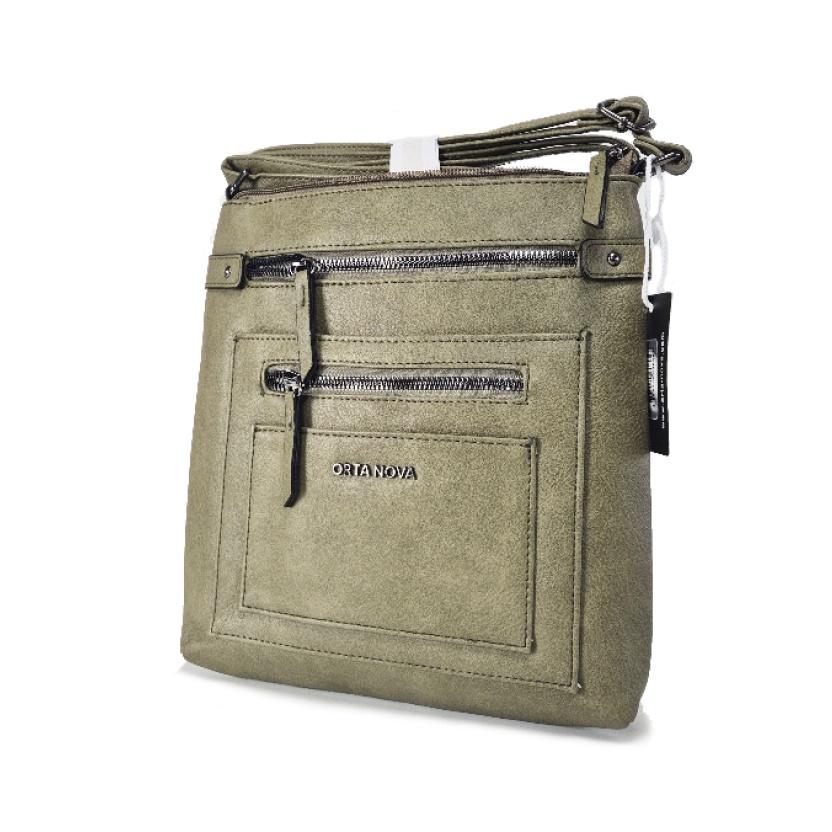 Donkergroene Orta Nova martini olive crossbody tassen