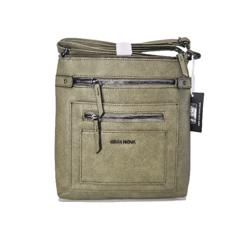 Donkergroene Orta Nova martini olive crossbody tassen - Afbeelding 2