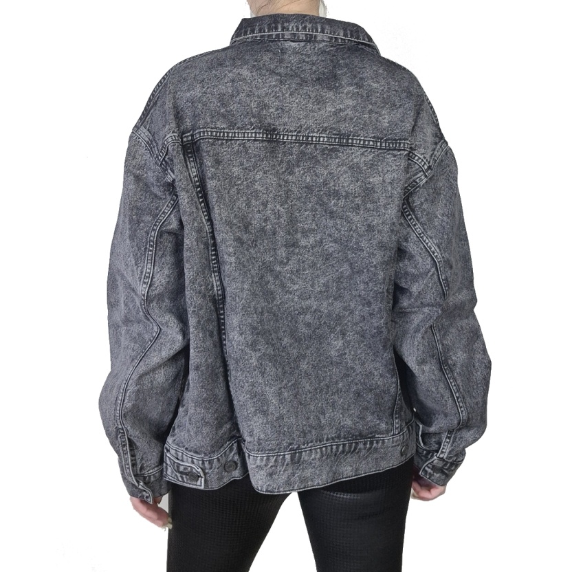 Karo Kauer vervaagde zwarte oversized Oli jeans jacks - Afbeelding 10