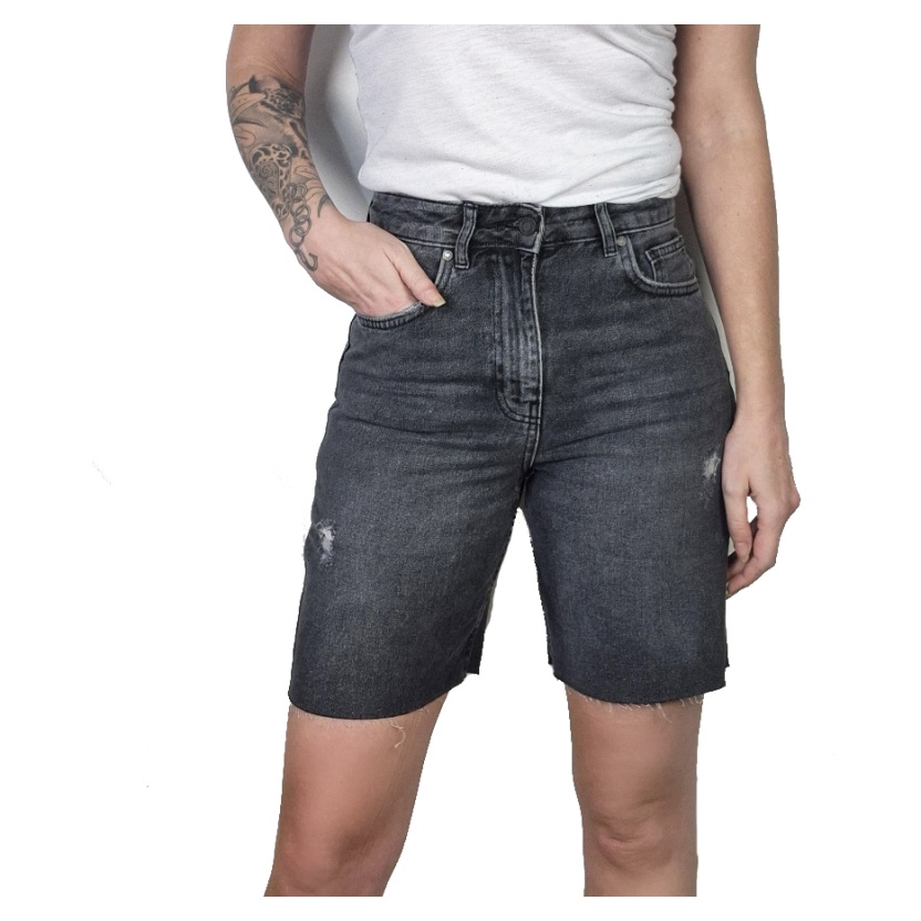 Anthracite Karo Kauer Lulu denim shorts