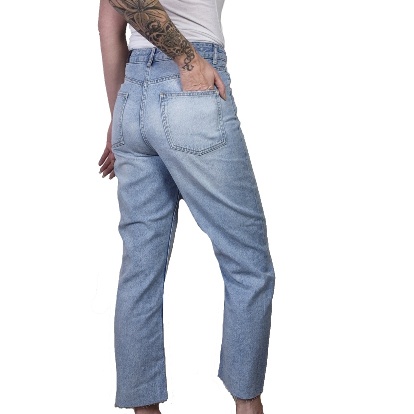 Light blue Karo Kauer straight leg jeans for women - Image 4