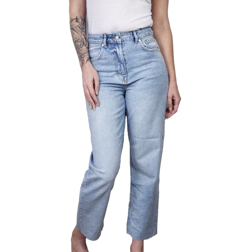 Light blue Karo Kauer straight leg jeans for women - Image 3