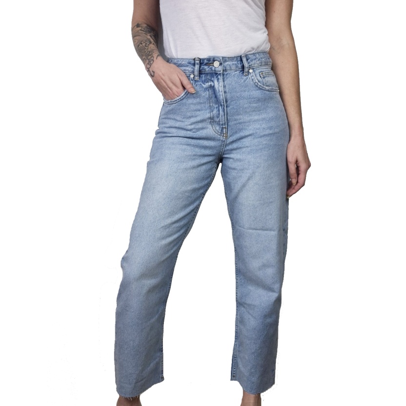 Light blue Karo Kauer straight leg jeans for women - Image 2