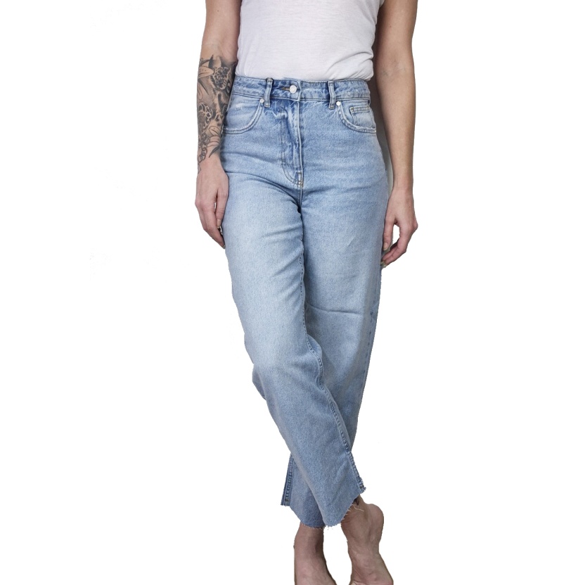 Light blue Karo Kauer straight leg jeans for women - Image 8