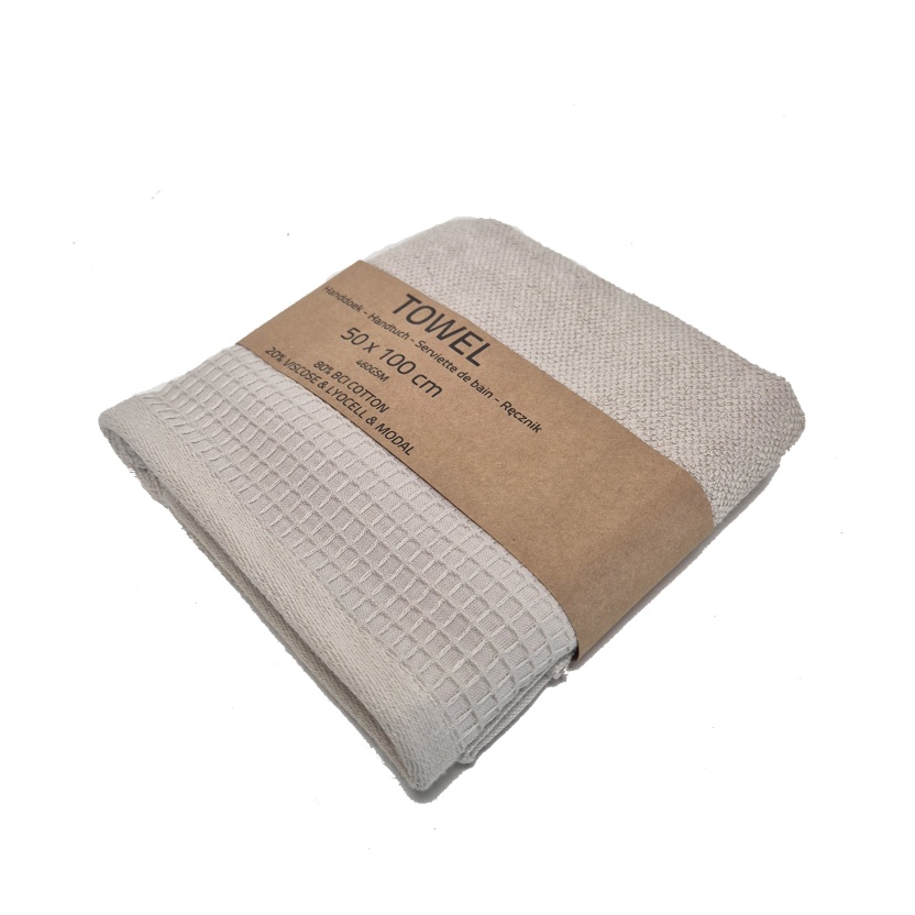 Beige terry towels 50x100cm - 460GSM - Image 2
