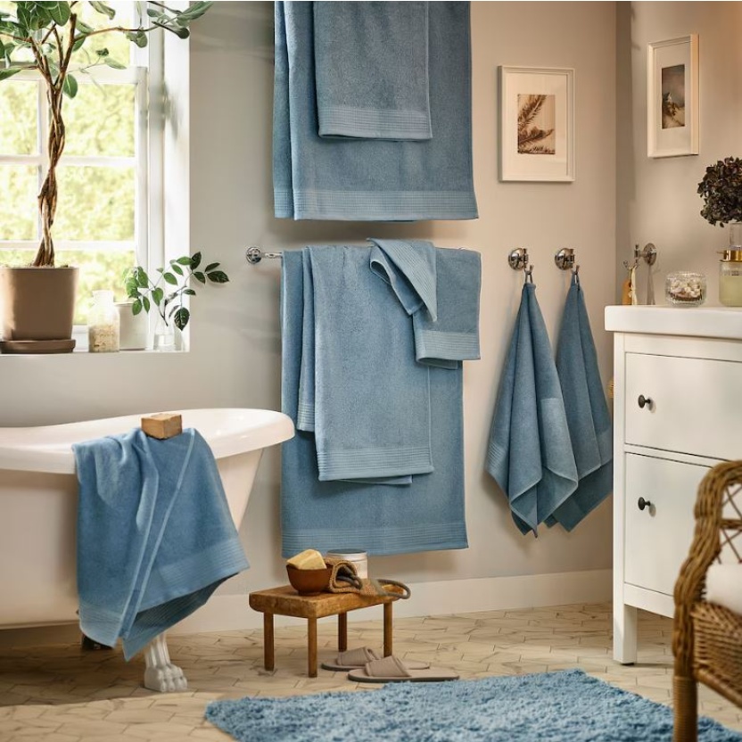 Blue terry towels 50x100cm - 460GSM - Image 6
