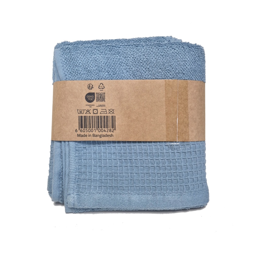 Blue terry towels 50x100cm - 460GSM - Image 3
