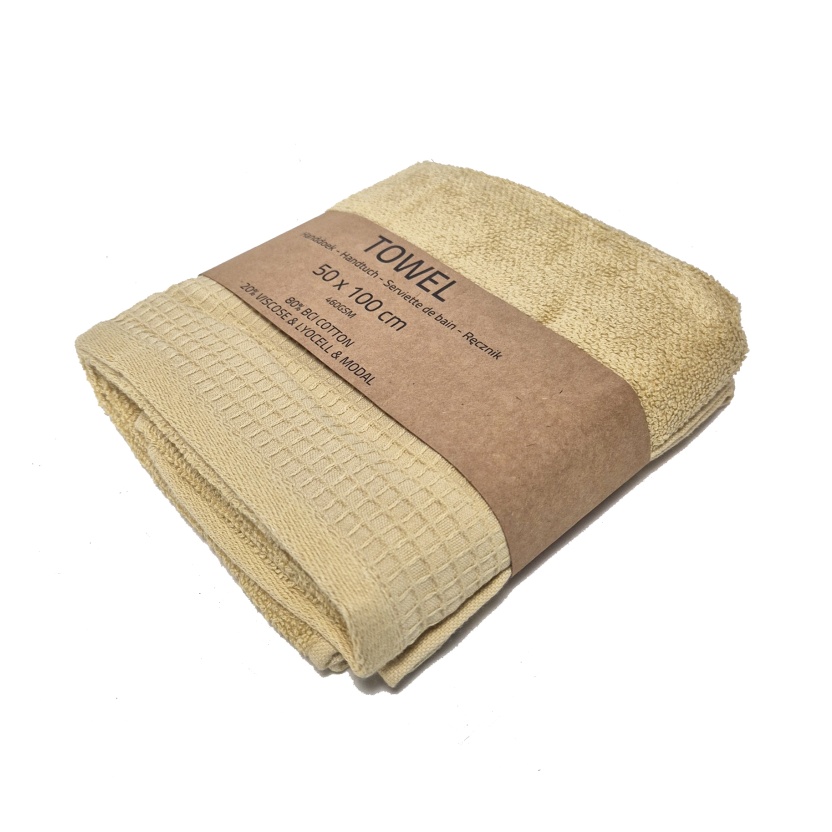 Light yellow terry towels 50x100cm - 460GSM - Image 3