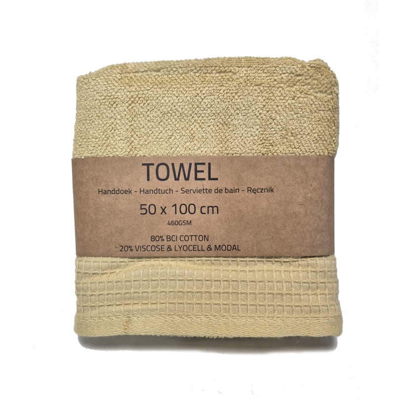Light yellow terry towels 50x100cm - 460GSM