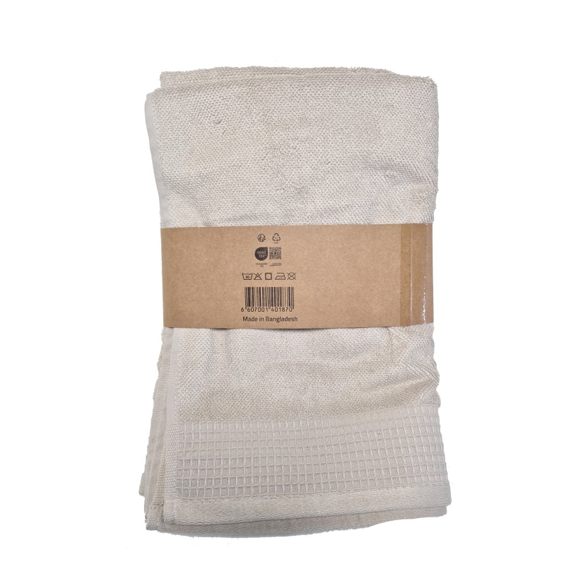 Beige terry bath towels 70x140cm - 460GSM - Image 2
