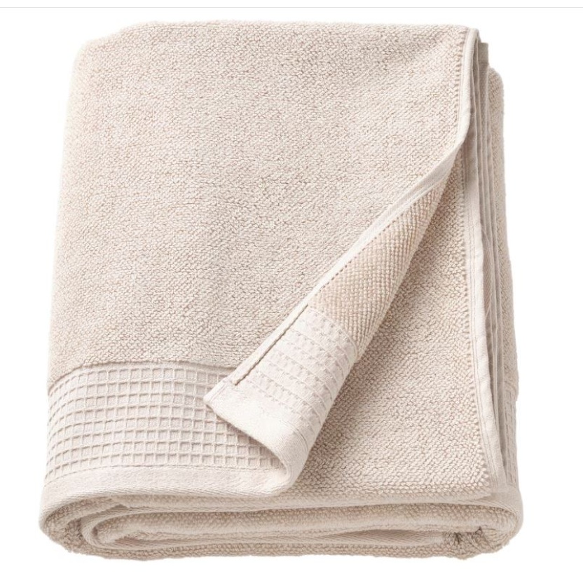 Beige terry bath towels 100x150cm - 460GSM - Image 4