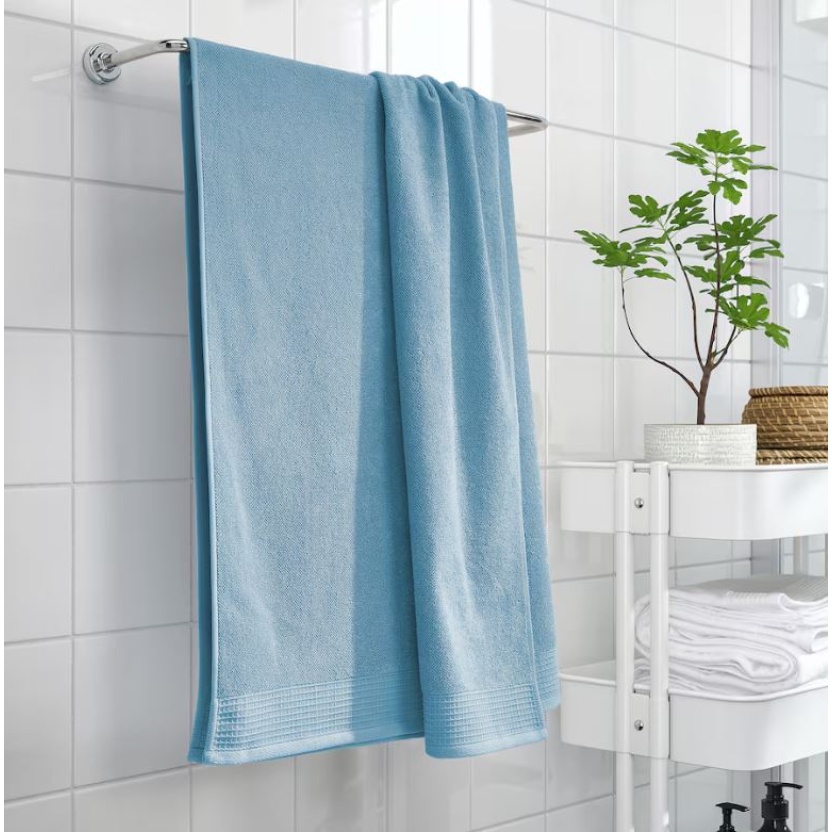 Blauwe badhanddoeken van badstof 100x150cm - 460GSM - Afbeelding 4