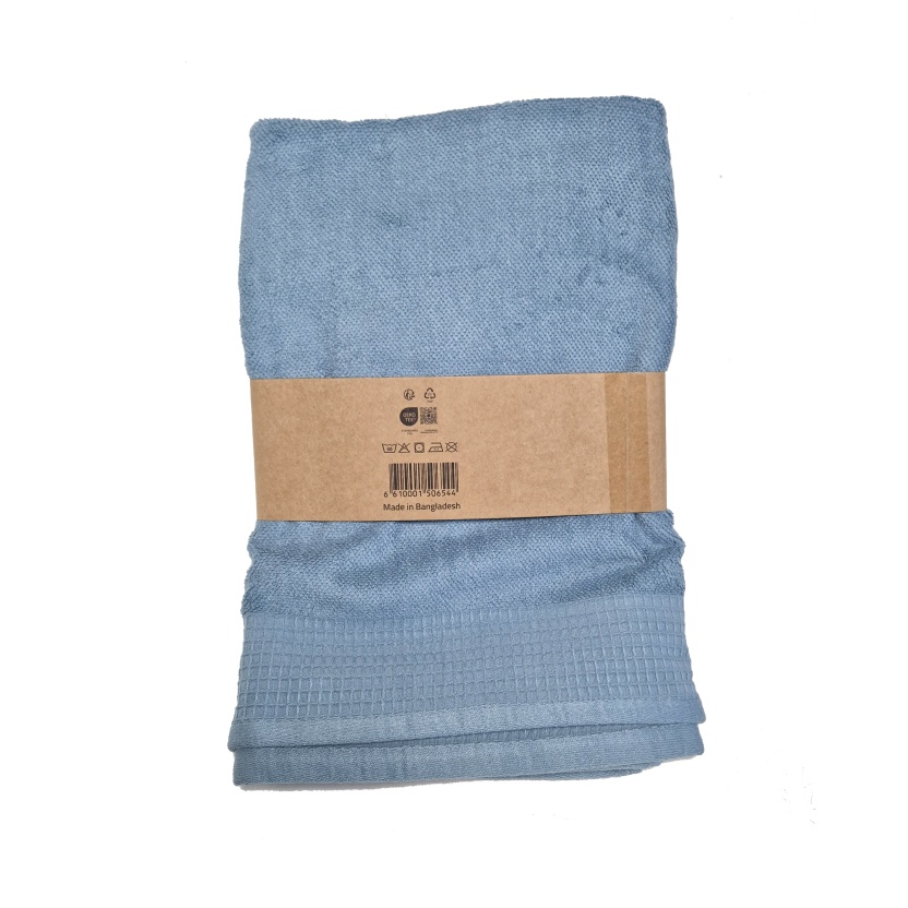 Blauwe badhanddoeken van badstof 100x150cm - 460GSM - Afbeelding 2