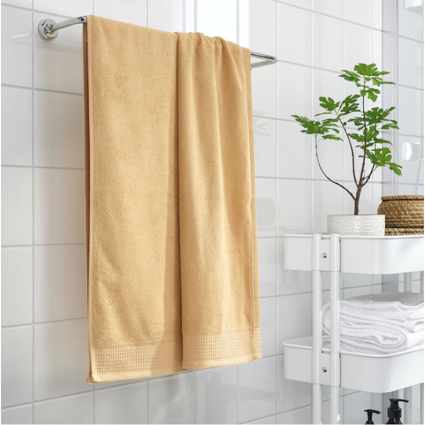 Lichtgele badhanddoeken van badstof 100x150cm - 460GSM - Afbeelding 5