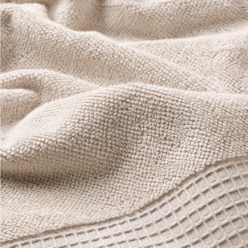 2-packs beige badstof keukenhanddoeken 40x70cm - 460GSM - Afbeelding 4