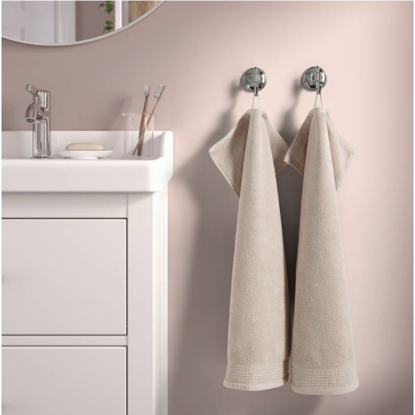 2-packs beige badstof keukenhanddoeken 40x70cm - 460GSM - Afbeelding 5
