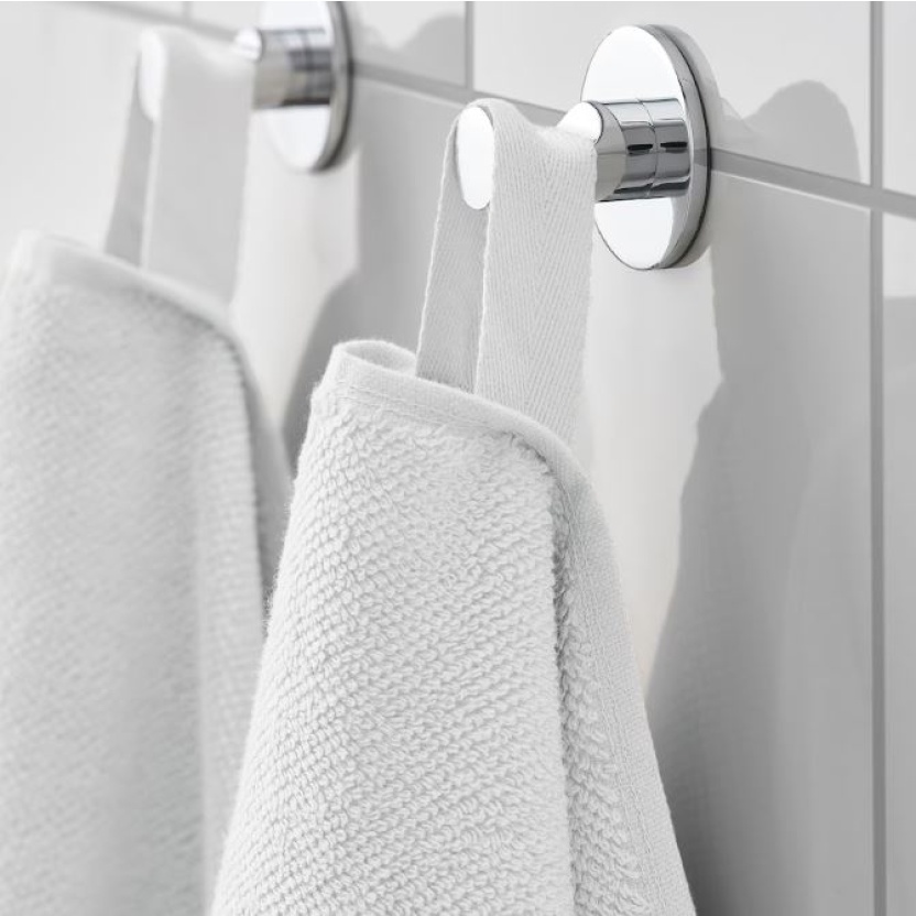 2-packs witte badstof keukenhanddoeken 40x70cm - 460GSM - Afbeelding 4