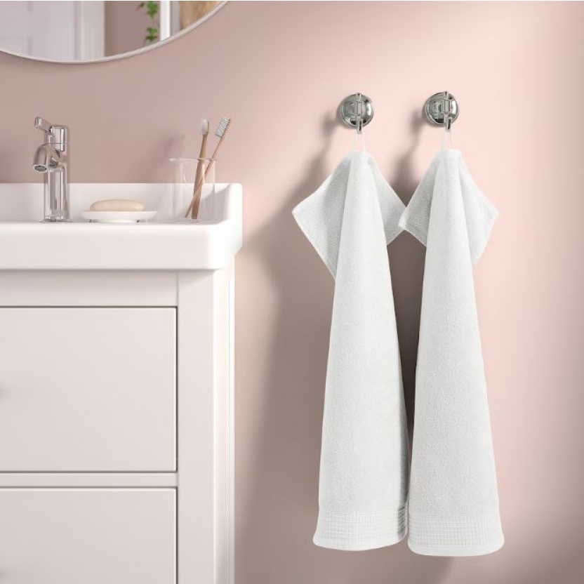 2-packs witte badstof keukenhanddoeken 40x70cm - 460GSM - Afbeelding 7