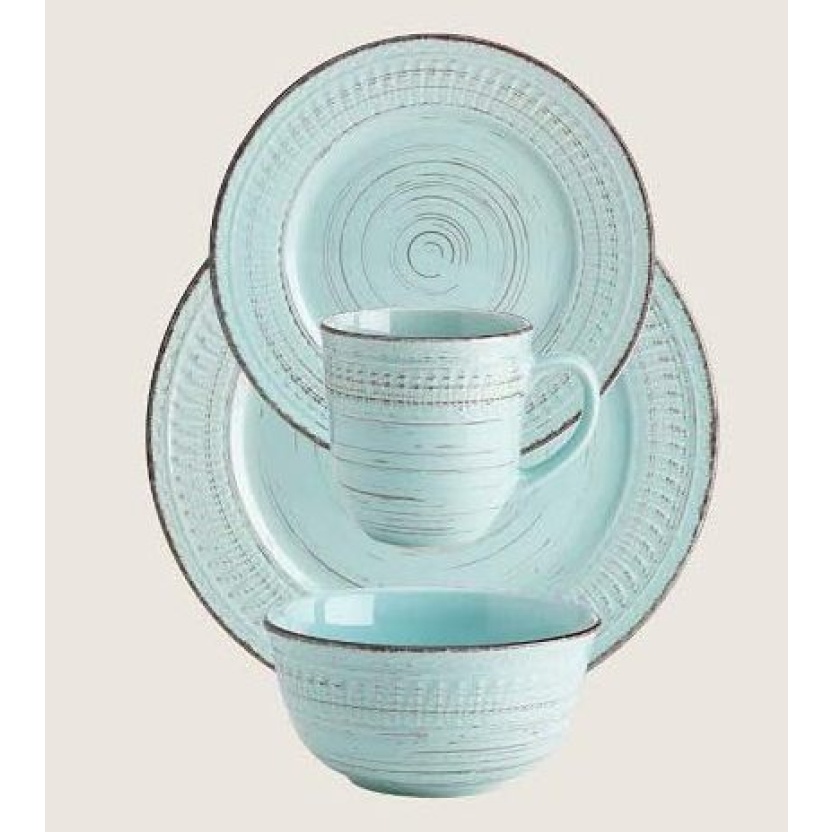 Aquablauwe Home Essentials keramische dessertborden 21,5 cm - Afbeelding 5