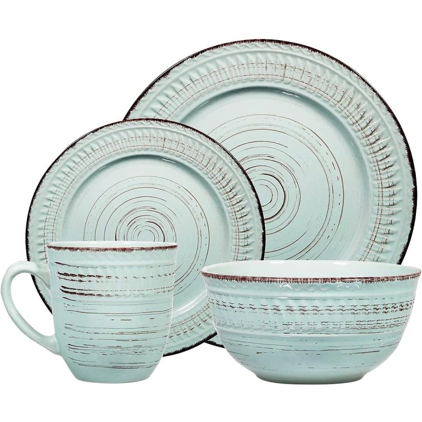 Aquablauwe Home Essentials keramische dessertborden 21,5 cm