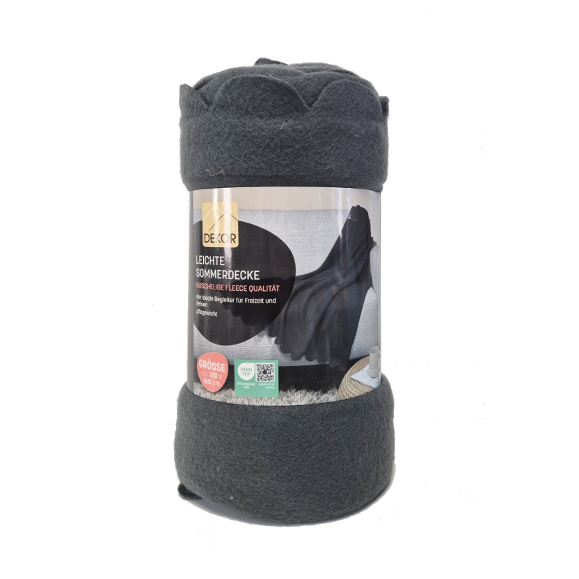 Drie kleurenassortiment Dekor lichtgewicht fleece plaids - 120x160cm - Afbeelding 3