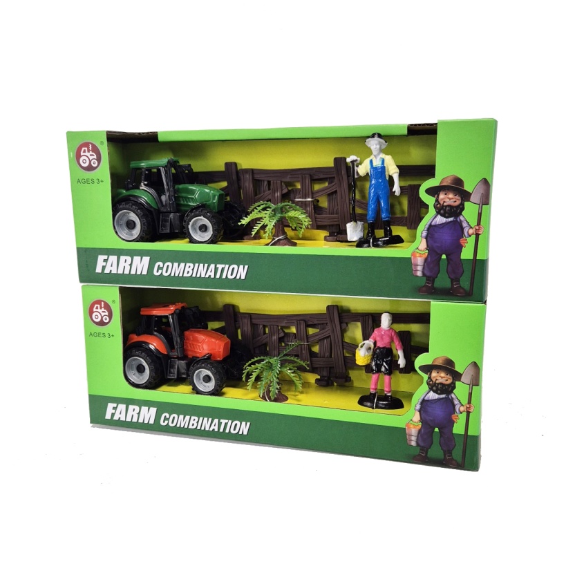 Kids toys - Farm Series tractor with fence and farmer figure - Image 3