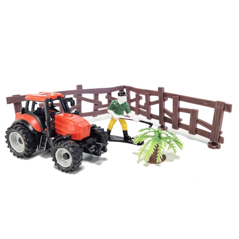 Kids toys - Farm Series tractor with fence and farmer figure