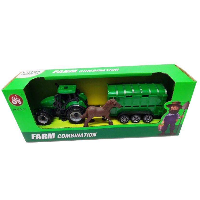 Kinderspeelgoed - Farm Series tractor met paardentrailer - Afbeelding 3