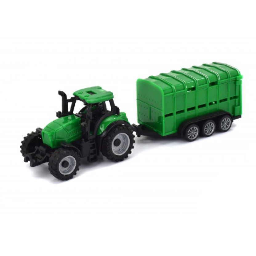 Kinderspeelgoed - Farm Series tractor met paardentrailer