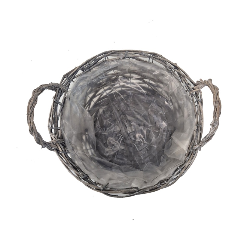 Greywash plant baskets made from willow wood - Image 2