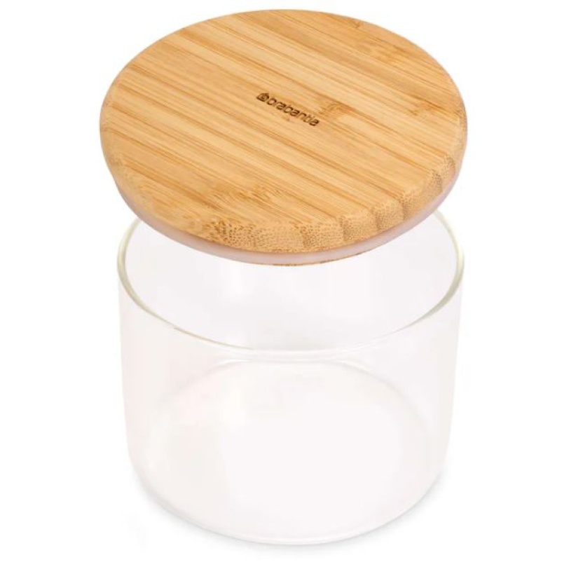 Brabantia Pure Food glazen voorraadpotten met bamboe deksel 350ML - Afbeelding 4