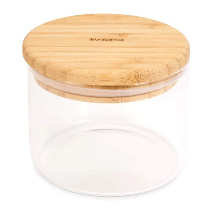 Brabantia Pure Food glazen voorraadpotten met bamboe deksel 350ML - Afbeelding 3