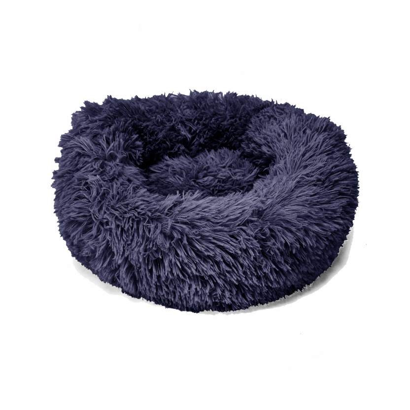 Pet products - Dark blue fluffy donut dog baskets size XS