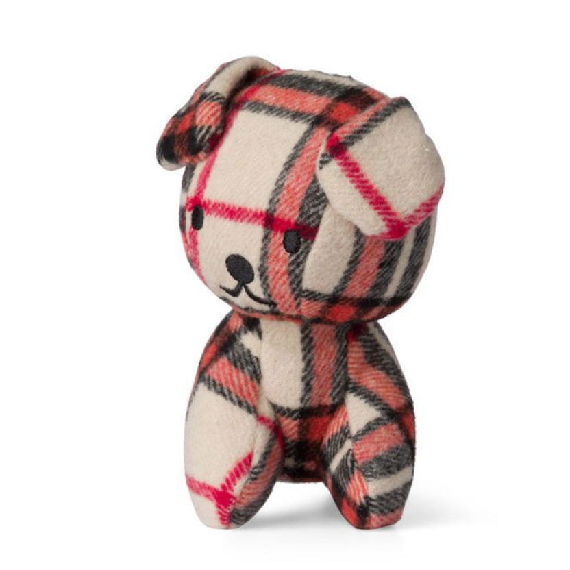 Miffy & Friends beige Snuffie the dog checked stuffed animals 21cm - Image 2