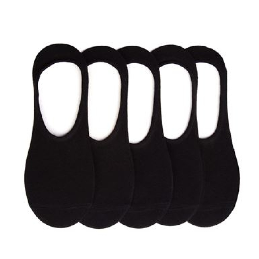 Black 5-pack women's footies socks - Image 2
